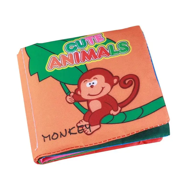 

Cute Animal Cloth Book Non-Toxic Educational Early Learning Development Soft Cartoon Animal Fabric Book for Kids Toddler