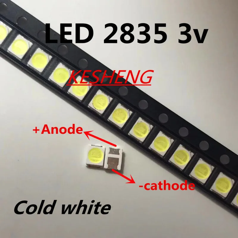 Jufei 1 Вт 2835 3 V SMD светодиодный 3528 88LM bianco Freddo Per La ТВ/ЖК-дисплей подсветка аппликатор 1000 шт