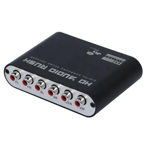  LEORY Digitale ad Analogico Convertitore AC3 Ottico per Stereo Surround HD 5.1 Audio Decoder 2 SPDI