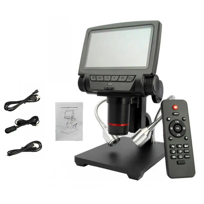 

5.0 Inch 1080P Digital USB HDMI/AV Microscope With Magnification Zoom LED Adjustable Light For Phone Repair Soldering Tool