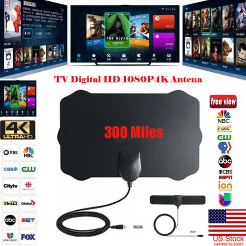 

200 Mile Range Antenna TV Digital HD Skylink 4K Antena Digital Indoor HDTV 1080P