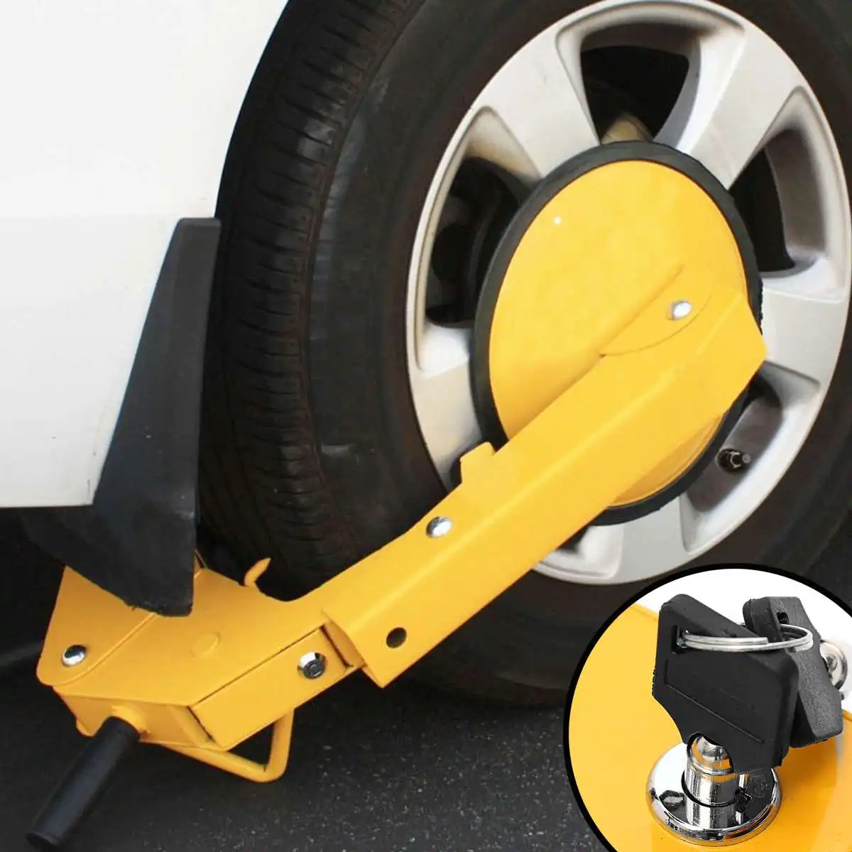 Car van HEAVY DUTY WHEEL CLAMP CLAW LOCK CARAVAN BOAT TRAILER high security