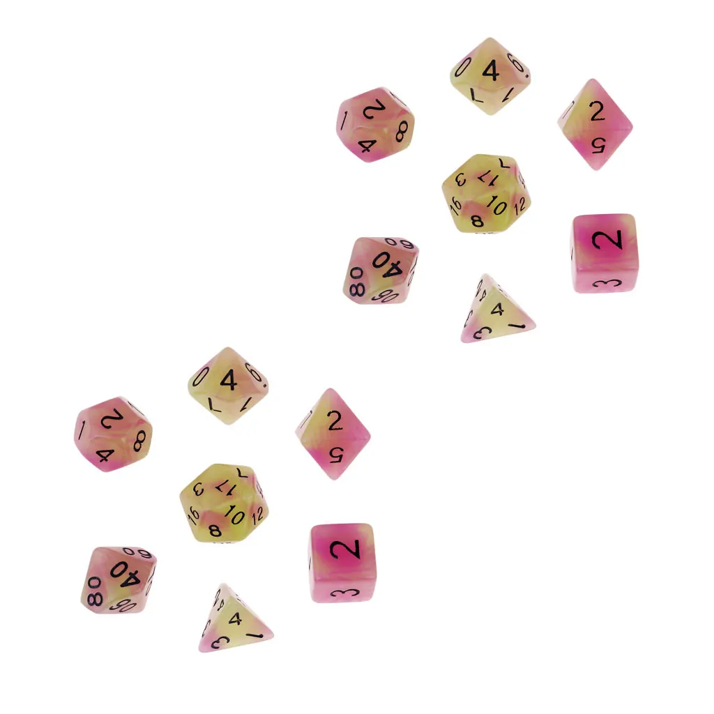 

Polyhedral DnD Dice Multi Side Dices for Dungeons & Dragons RPG Table Board Game Set D4 D8 D10 D20 D40