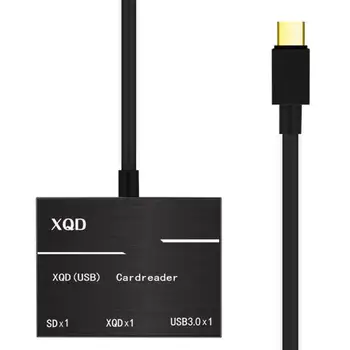 

Type C to XQD Card SD Card Reader Adapter High Speed 500MB/S USB3.0 HUB Memory Card Reader Coverter for MacOS Windows Computers