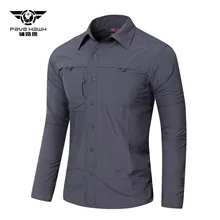 Нейлоновая быстросохнущая дышащая рубашка в стиле милитари для мужчин, для тренировок на открытом воздухе, кемпинга, альпинизма, тонкая быстросохнущая тактическая рубашка с длинным рукавом