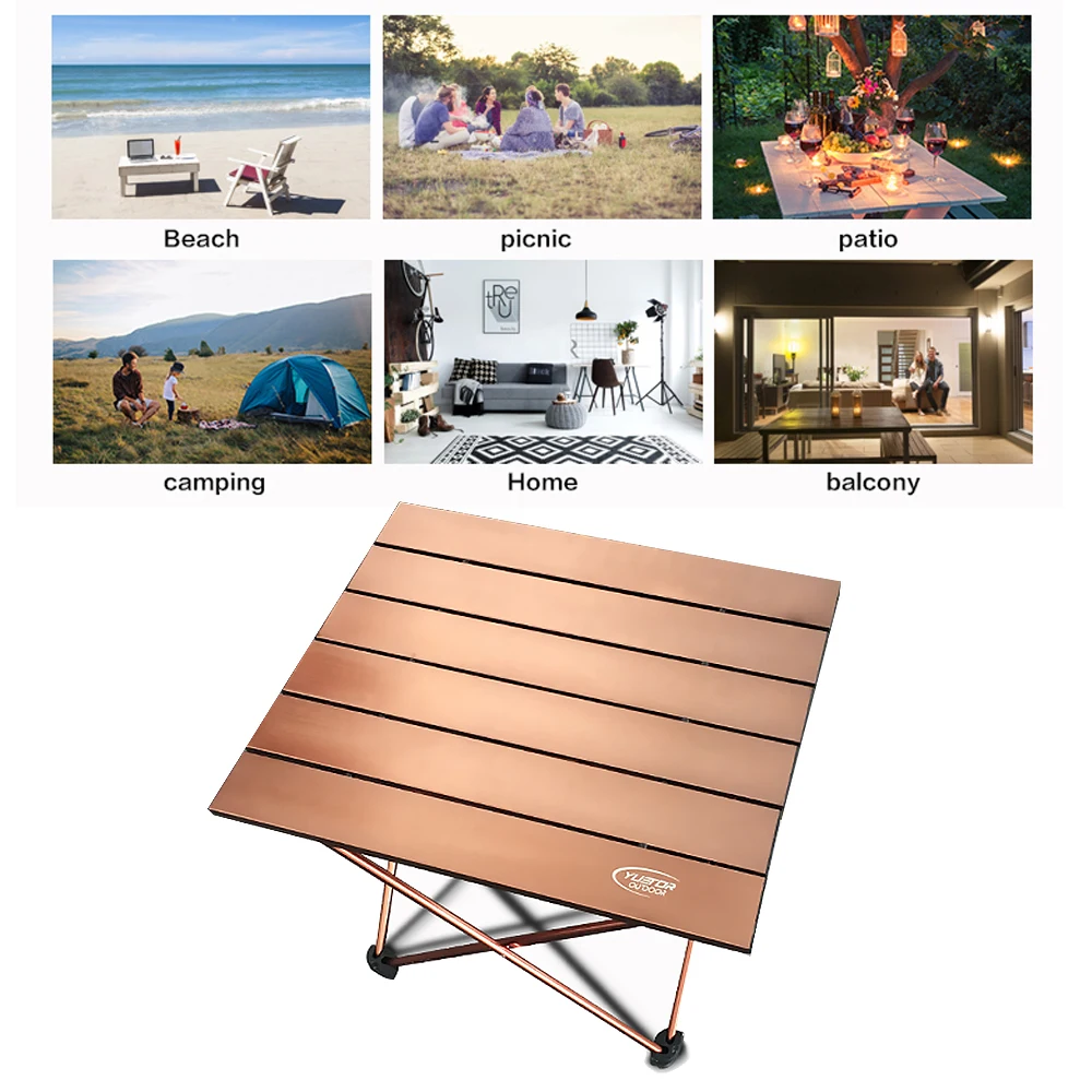 

Ultralight Aluminium Alloy Foldable Table Portable Picnic Folding Desk Outdoor Furniture Computer Bed Tables Camping Equipment