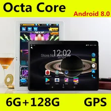 2019 최신 10 인치 4g fdd lte 태블릿 octa 코어 1280*800 ips 스크린 6 gb ram 128 gb rom 안드로이드 8.0 gps 태블릿 10.1 선물(China)