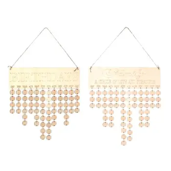 

ALLOYSEED Wooden DIY Birthday Calendar Board Family Special Dates Sign Planning Board Home Supplies for kids gift