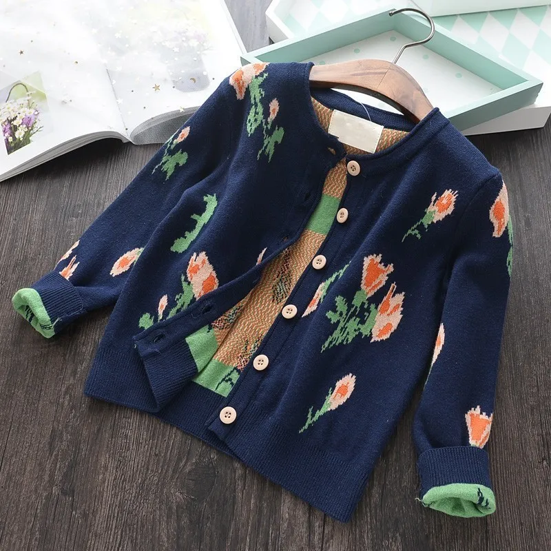 

baby girl sweater for girl cardigan flower long sleeve kids clothes for girl coat fashion baby outfit children spring