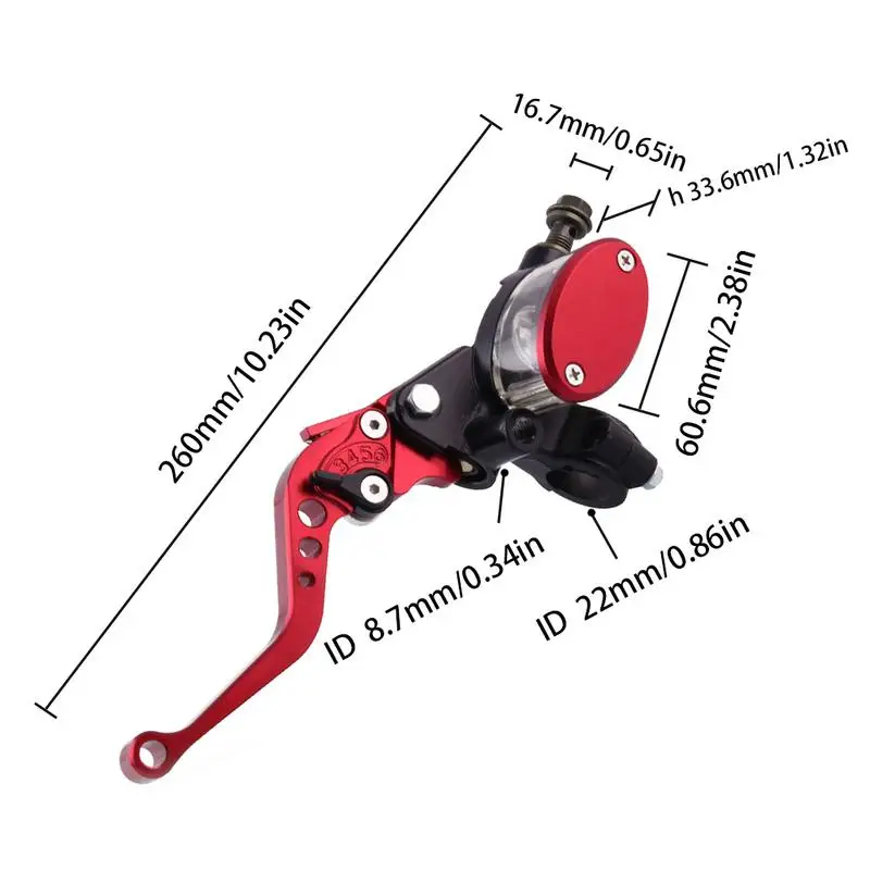 Одна пара рычаги сцепления универсальный мотоцикл Гидравлический Главный цилиндр водонагреватель сцепные рычаги 7/8 дюйма
