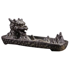 Керамическая курильница в виде дракона домашний Декор креативный дым обратного потока ладан горелка подставка для ароматических палочек