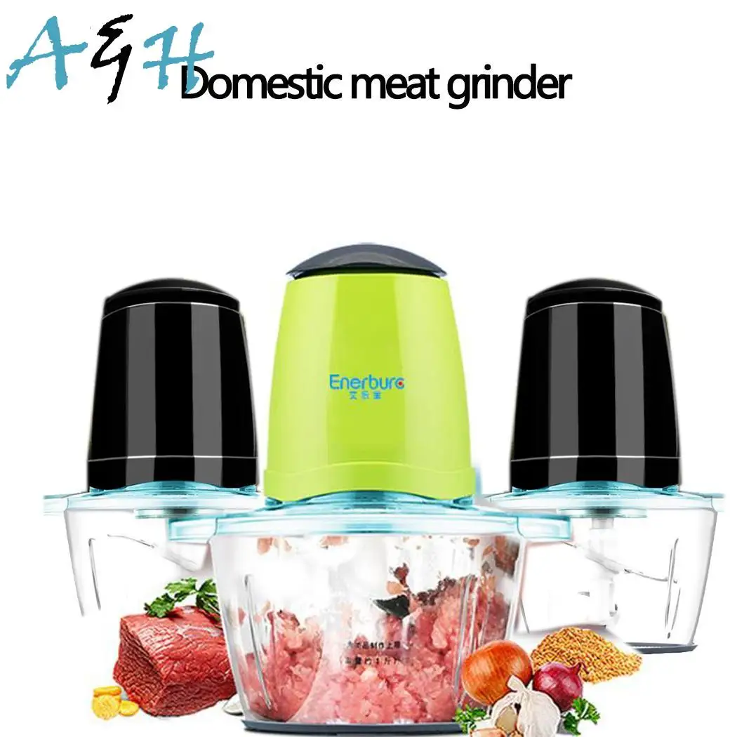 

Electric Meat Grinder Stainless Steel Large 50 (HZ) Horsepower 2L Home, Kitchen Food 200 (W) Cutting Machine
