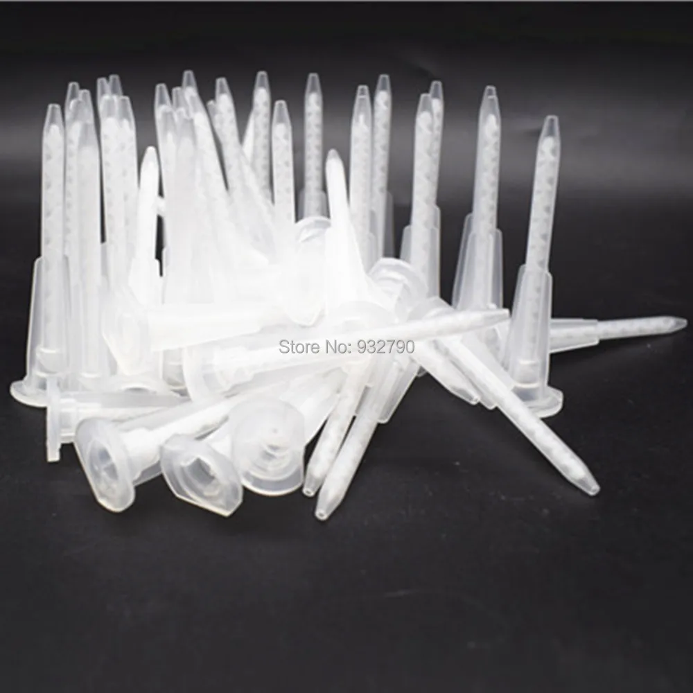 

100pcs Epoxy Adhesive Gun Applicator Mixer Mix Mixing Nozzle Epoxy Resin AB Glue Acrylic Adhesive Cartridge Mix Tip Nozzles