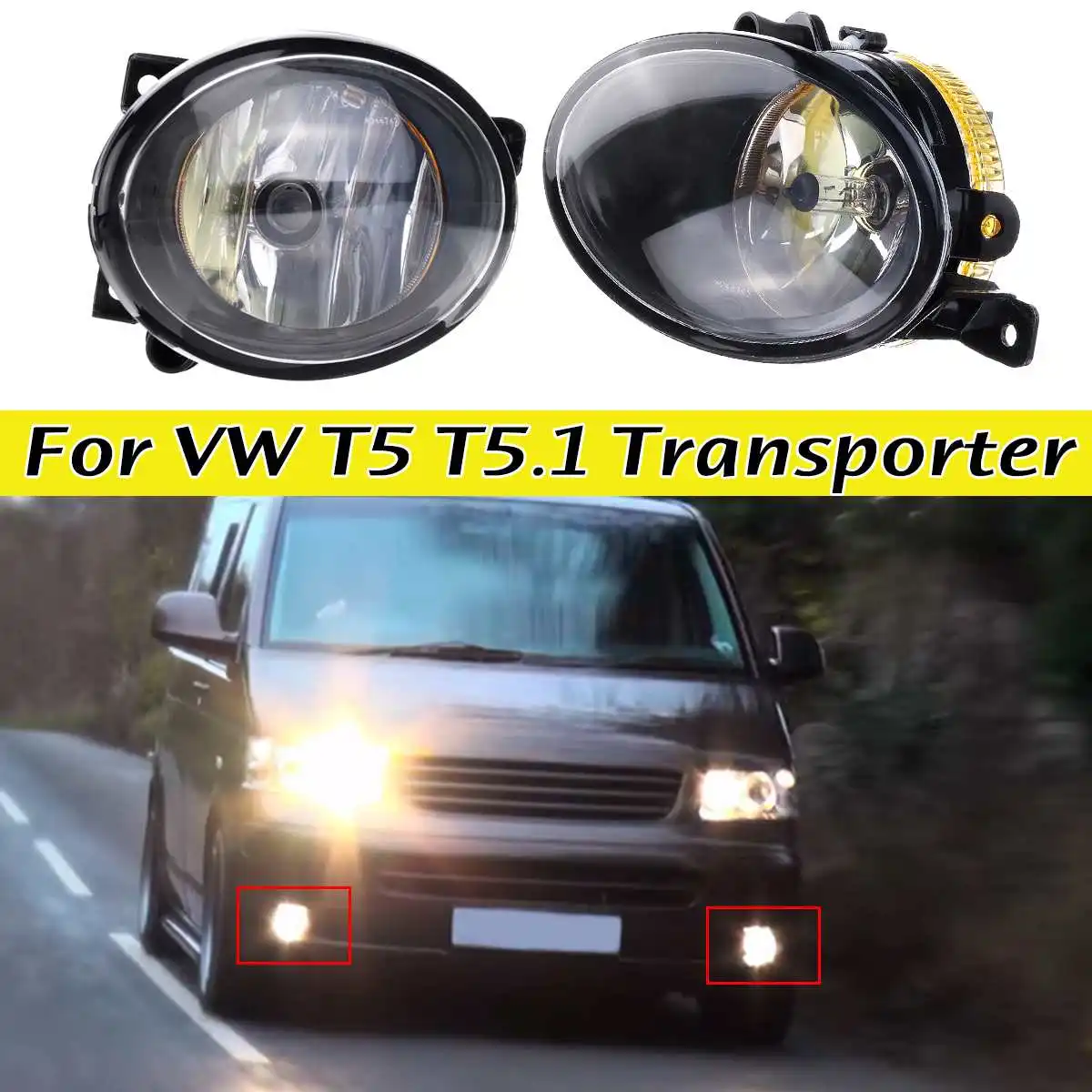 1Pcs Fog Lamp For VW T5 T5.1 For Volkswagen Transporter Front Fog Spot