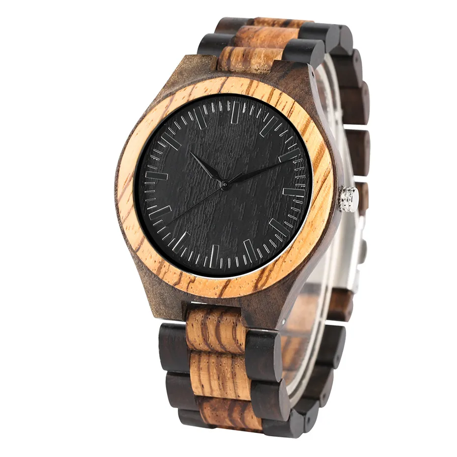 

Clock Wood Men Watch Simple Design Casual Men's Watches Wooden Band Timepieces Bracelet Clasp 2019 New Male Gifts