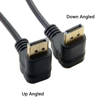 

10pcs/lot Up/Down Angled DP DisplayPort 90 Degree to Mini DP DisplayPort Female Cable for Displays Monitors