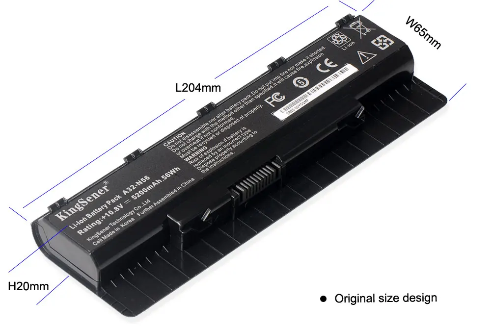 10,8 V 5200 mAh Corea celular nuevo A32-N56 batería para ASUS N46 N46V N46VJ N46VM N46VZ N56 N56V N56VJ N56VM n76 N76VZ A31-N56 A33-N56 - 5