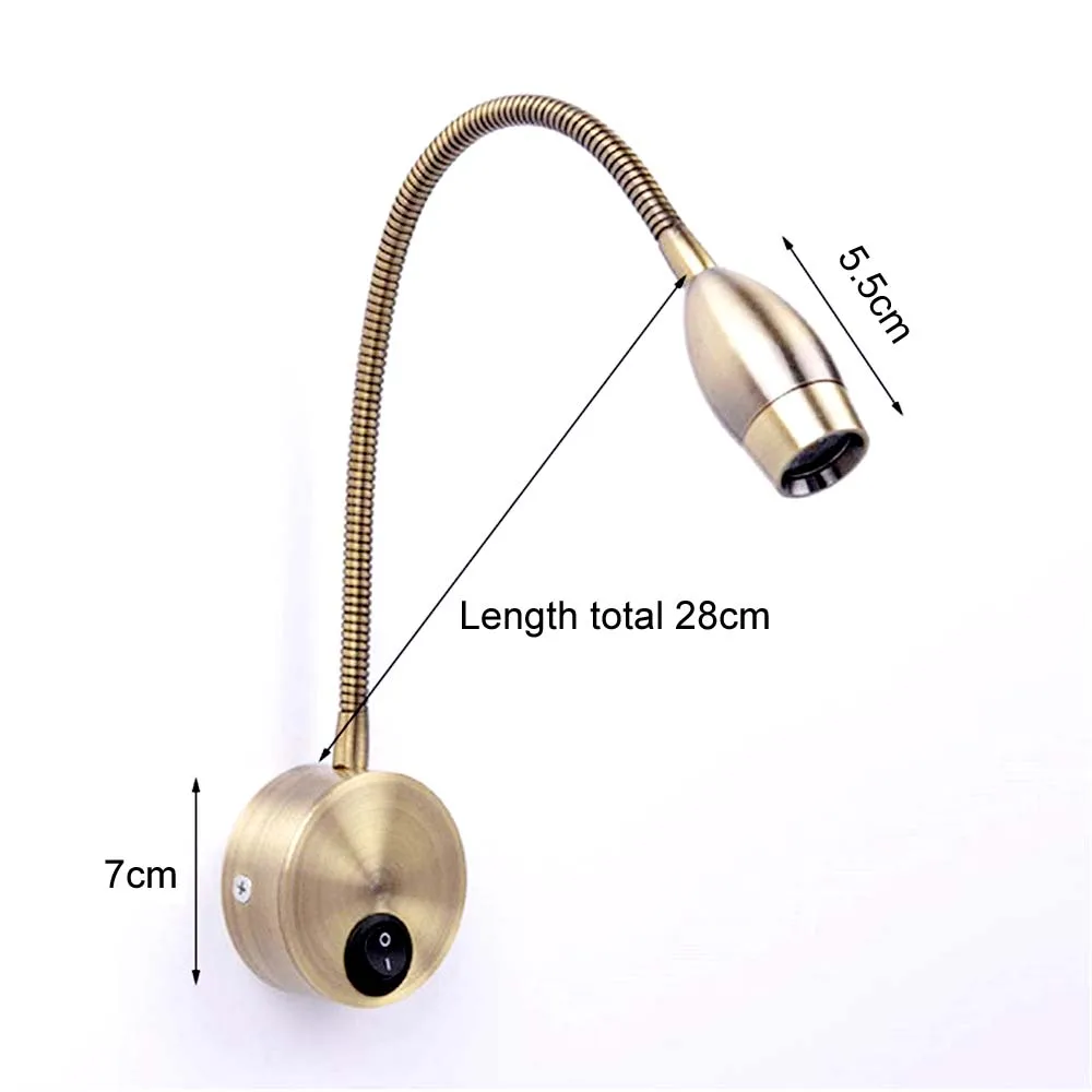  3W Flexible Led Wall Lamp Bedside Bedroom Reading Lamps Wall Light Fixture Sconce AC220V Aluminum 3 - 32969249359