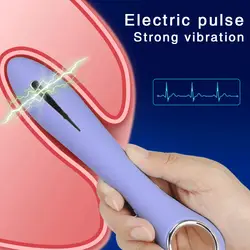 10 частоты электрического шоковый импульс фаллоимитатор вибратор для женской мастурбации интимные игрушки для женщин вагинальный G Spot