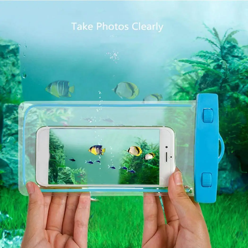 

Swimming Waterproof PVC Cell Phone Pouch Bag Dry Solid Mobile Sealed Swimming, Underwater, etc Case