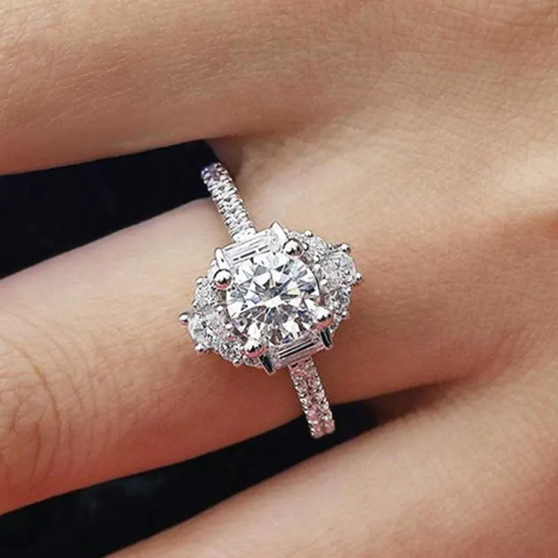 

Fine s925 sterling silver Ring for women Temperament Womens Girls Ring Gemstone Bague Bizuteria s925 silver jewelry ring