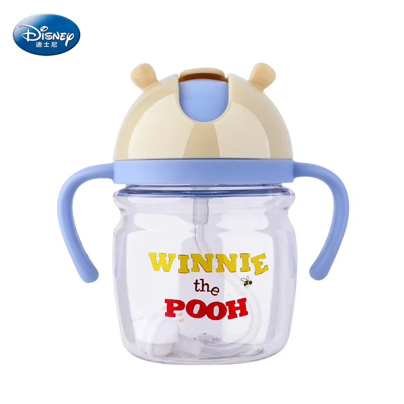 HIGH QUALITY Genuine Sale Disney 2019 Cute Baby Children Learn Feeding Cup with Straw Drinking Bottle with handl