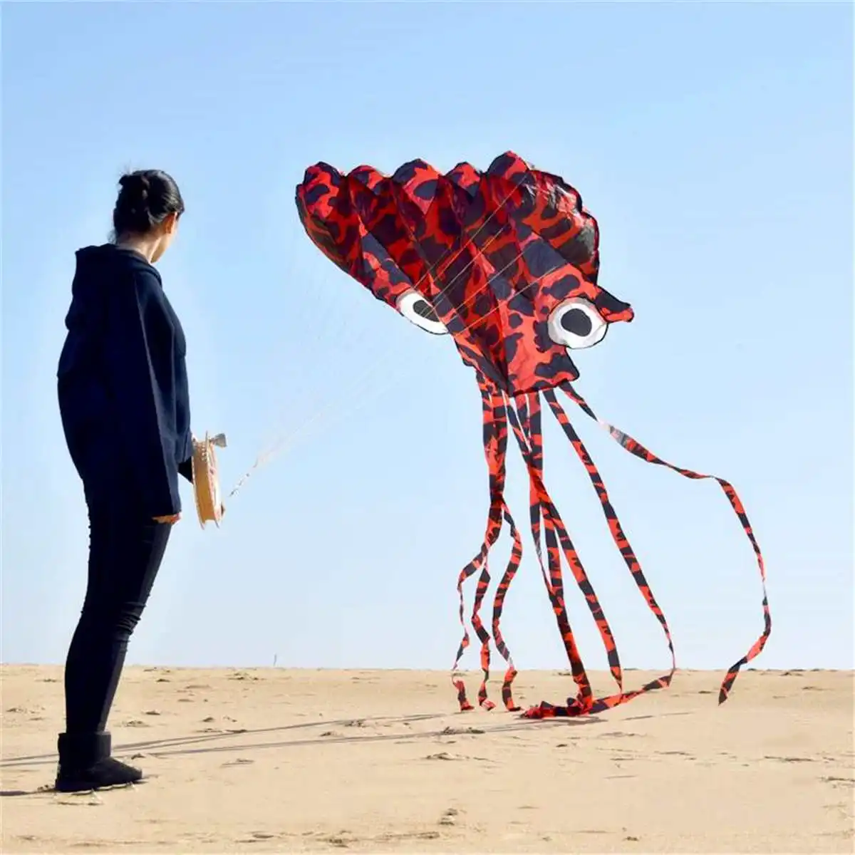 

Large Octopus Kite with Handle Line Children Eagle Kite Surfing Cute Animal Vlieger Octopus Kite Adults Fun Flying Kites