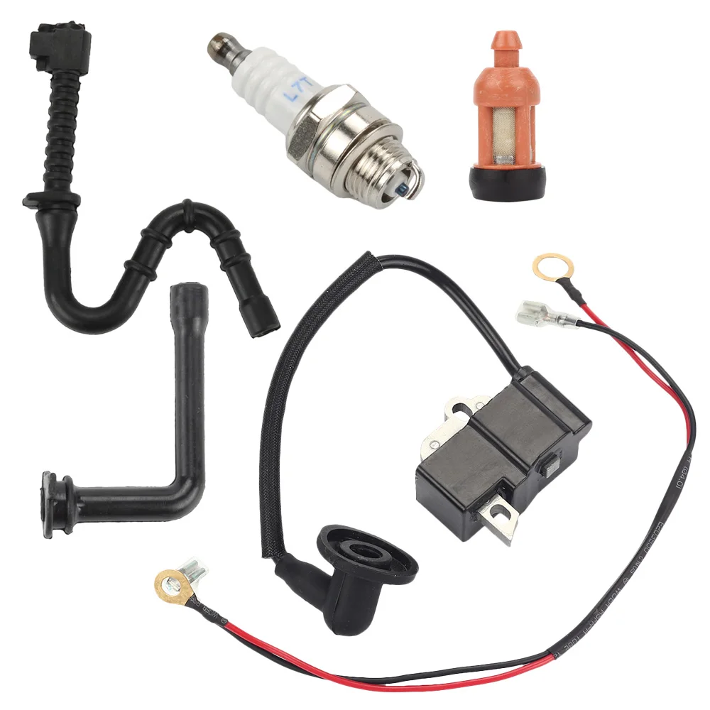 Ignition Coil Oil Fuel Line+ Spark Plug+Fuel Filter For MS341 MS361