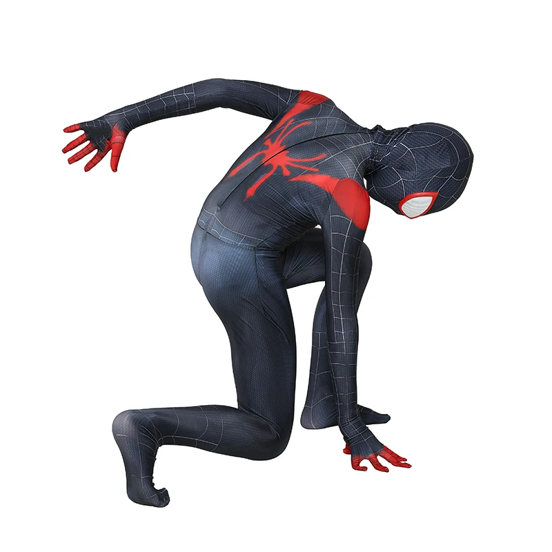 Дети Marvel супергерой параллельная вселенная черный паук мальчик Майлз Моралес Zentai ребенок карнавал Хэллоуин Косплей Костюм