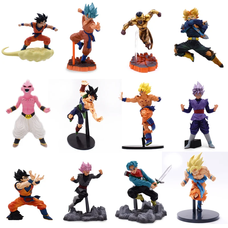 

12 styles Anime Dragon Ball Z Frieza Son Goku Buu Trunks Zamasu Burdock PVC Action Figure Collectible Model Toy Christmas Gift