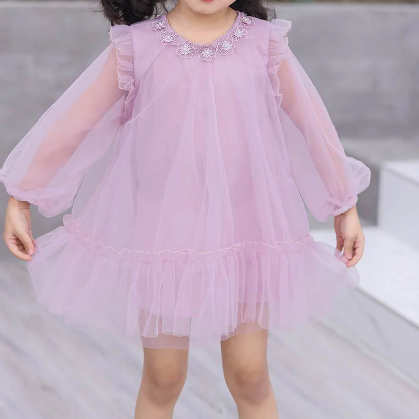 Baby Girl Princess Ruffle Dress Wholesale Kids Spring Summer Clothes