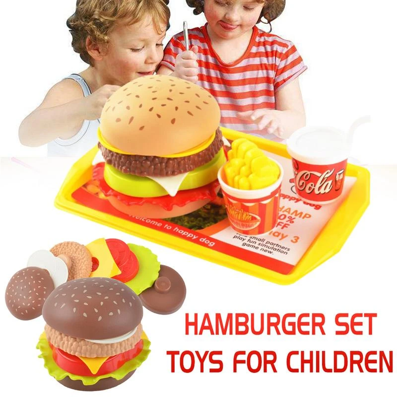 Mini burger conjunto de brinquedos deliciosos batatas fritas cola modelo  simulação de alimentos brinquedo crianças simulação hambúrguer gourmet  brinquedos educativos|Brinquedos de cozinha| - AliExpress