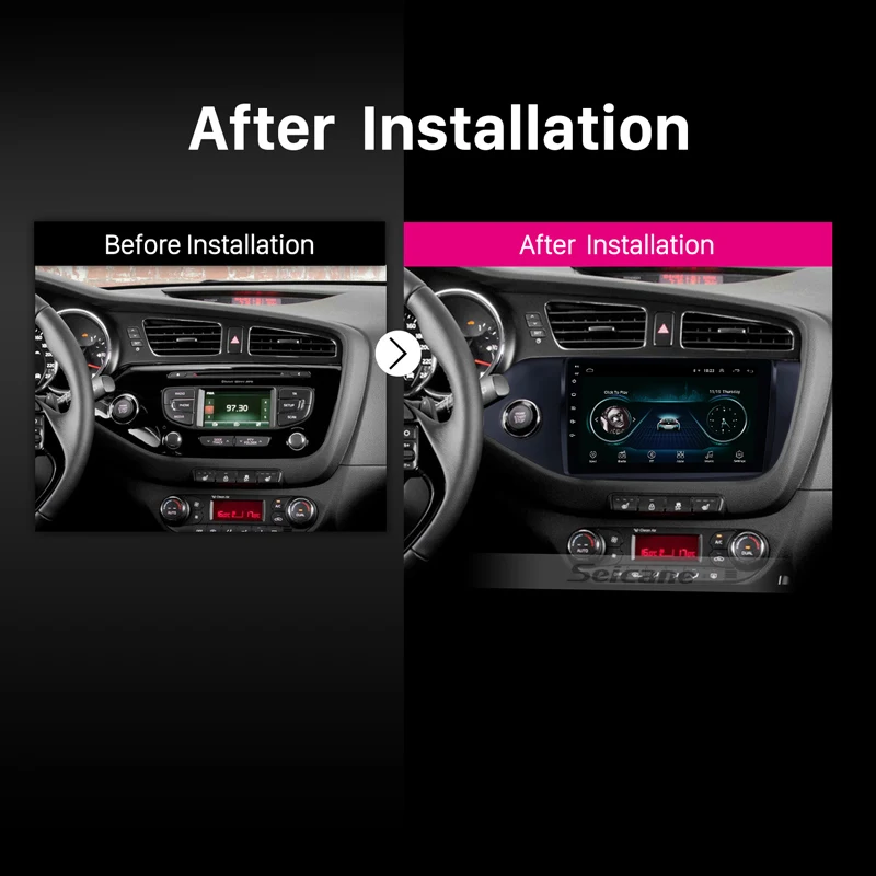 Installation Cadre Set Double DIN autoradio pour KIA CEED à partir de 2012