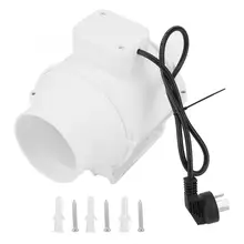 220V Вытяжной вентилятор 5 дюймов Тихая выхлопная встроенный воздуховод для гидропоника, шатер для выращивания вентиляция вентилятор для ванной комнаты