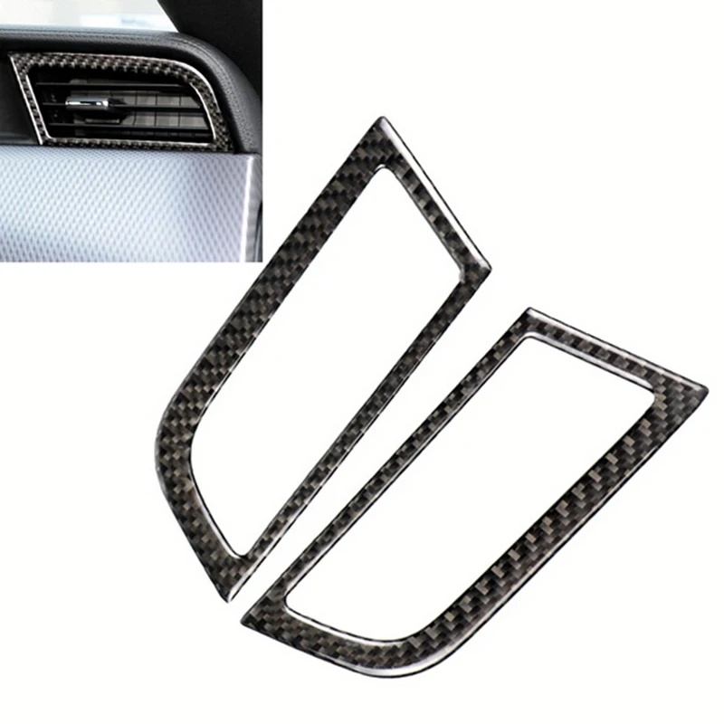 

Car Interior Air Part For Ford Mustang 2015-2017 Carbon Fiber Air Conditioner Duct Grill Grille Air Vent Outlet Cover Trim