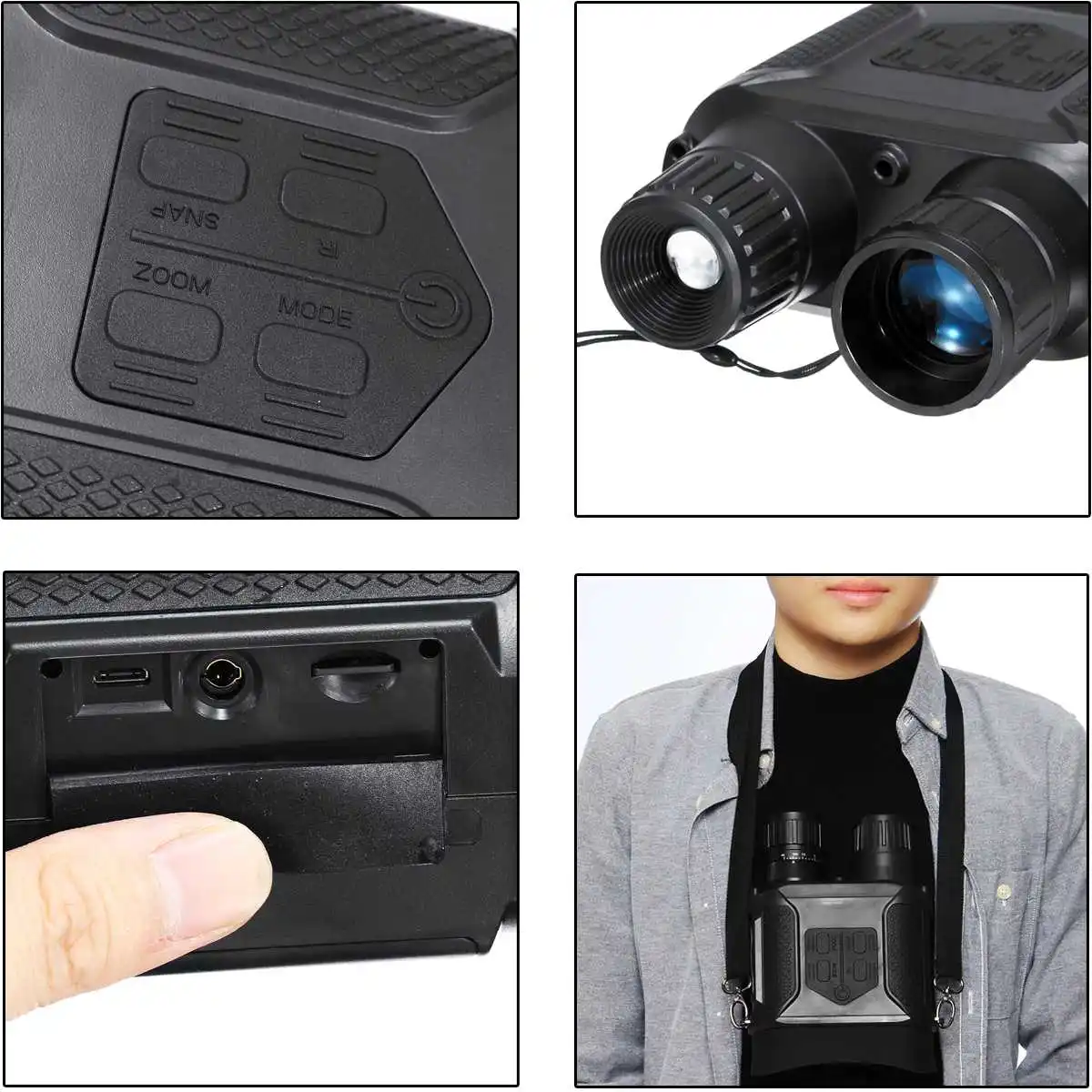 منظار رؤية ليلية 1300ft/400 m عالية الوضوح الرقمية الأشعة تحت الحمراء للرؤية الليلية نطاق للصيد كاميرا فوتوغرافية مسجل فيديو