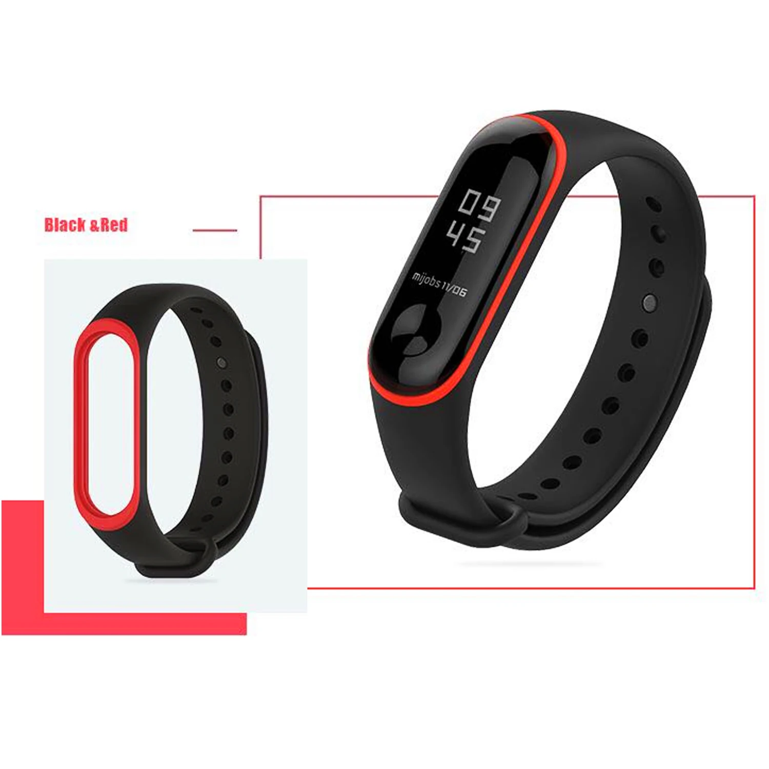 Gosear 12 шт. для Xiaomi Xiao Mi Band 3 4 двухцветный сменный ремешок наручных часов браслет