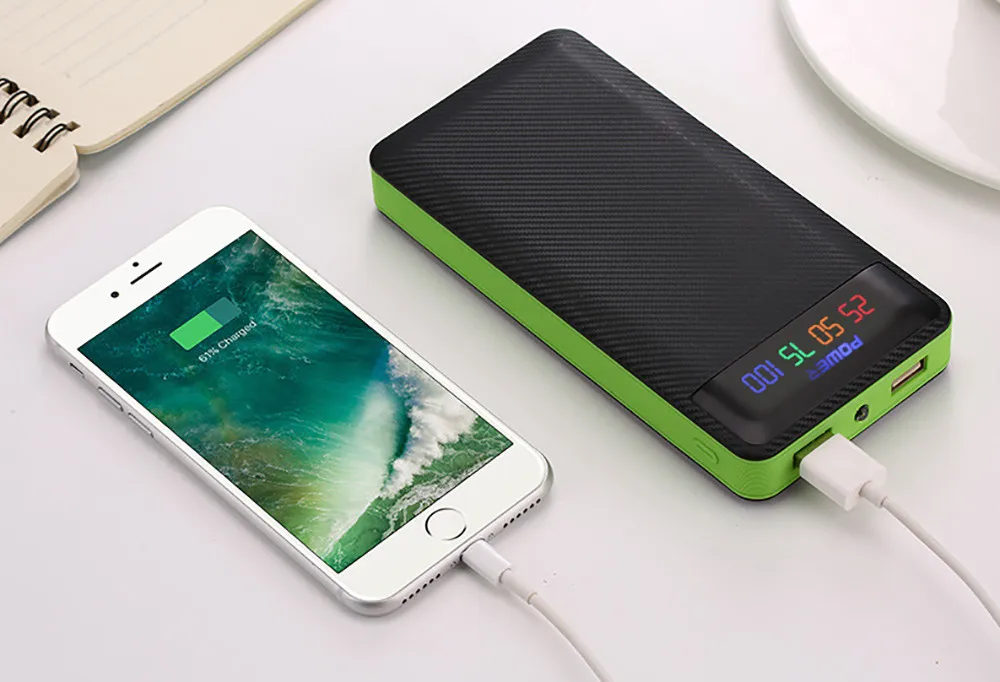 

Power Bank 20000mAh Powerbank 2 USB External Battery Pack for IPhone 6 6s 7 8 10 IPad Samsung Xioami Huawei Sony LG HTC Nokia