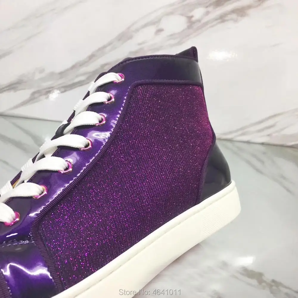 Loisirs Homme Chaussures Casual Strass Bas Pourpre Rouge Rivet Swarovski Sneakers Mocassins Avant Haute Violet Cl Plat Top Cuir En Pour Andgz qOUIIt