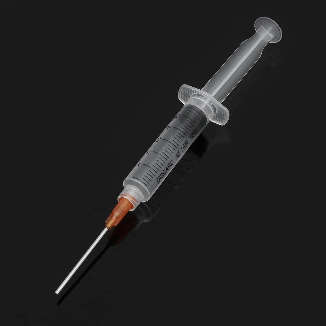 

5pcs For Glue Oil Ink Syringe Crimp Sealed-Blunt Chemical Needle Tips 5ml Capacity Transparent Plastic Syringes