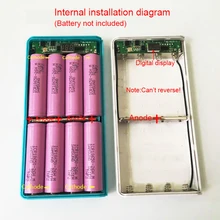 Сварки цифровое мобильное Мощность банк чехол Сделай Сам Наборы 8*18650 Батарея коробка 5V 1A 2A зарядки зарядного устройства зарядные устройства для мобильных телефонов