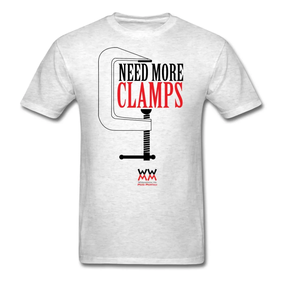 

Print Tee Shirt For Male Woodworking For Mere Mortals Clamps Crew Neck Men Short Sleeve Best Friend Shirts