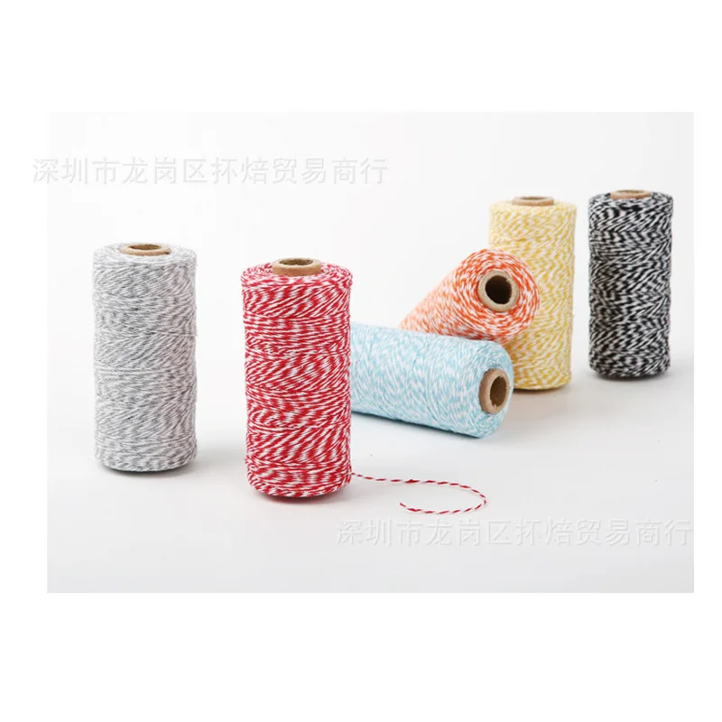 

100 Yards DIY Bakers Twine String Cotton Cords Rope for Home Handmade Christmas Gift Packing Craft A