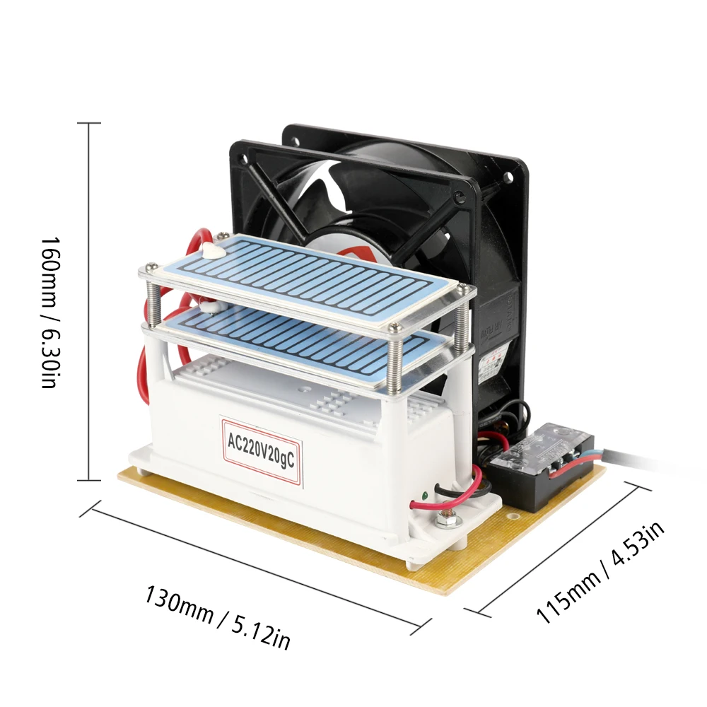 Озонатор 220V 20г в час генератор озона дезодорант Дезинфекция машина ионизатор очиститель воздуха очиститель вент