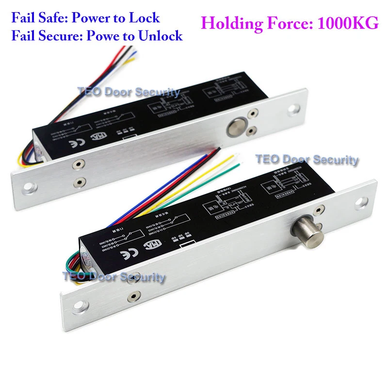 

Electric Lock Door 1000kg5 Wires Dc12v Magnetic Electromagnetic Lock Holding Force For Access Control Electric Bolt Lock