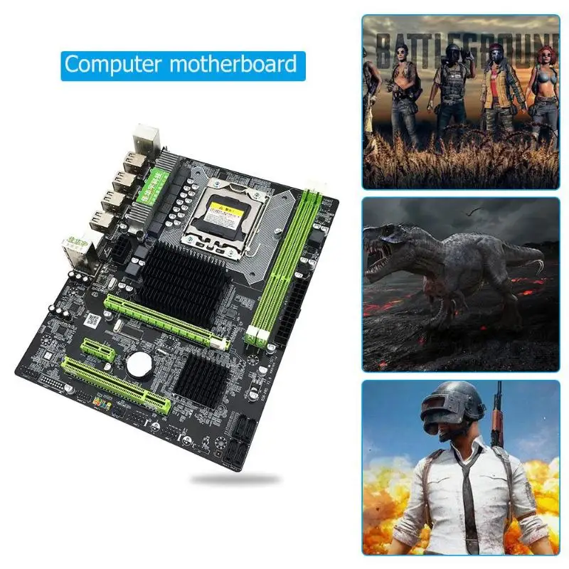

X58 Pro PC Motherboard LGA 1366 DDR3 USB2.0 SATA2.0 for E5502 L5506 W3503 EC3539 LC3528 2xDDR3 DIMM 1366pin Gaming Mainboard