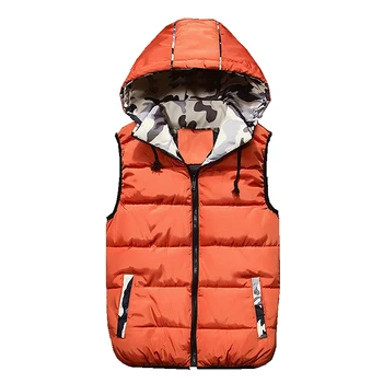 

Men's Winter Keep warm Vest Sleeveless Puffer Warm Outwear Zipper Padded Vest Coat L-4XL