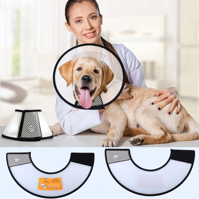 

Pet Guard Ring Safety Protective Shield Cover Cat Dog Anti-Bite Collar Beauty Adjustable Pets Collars Pet Supplies