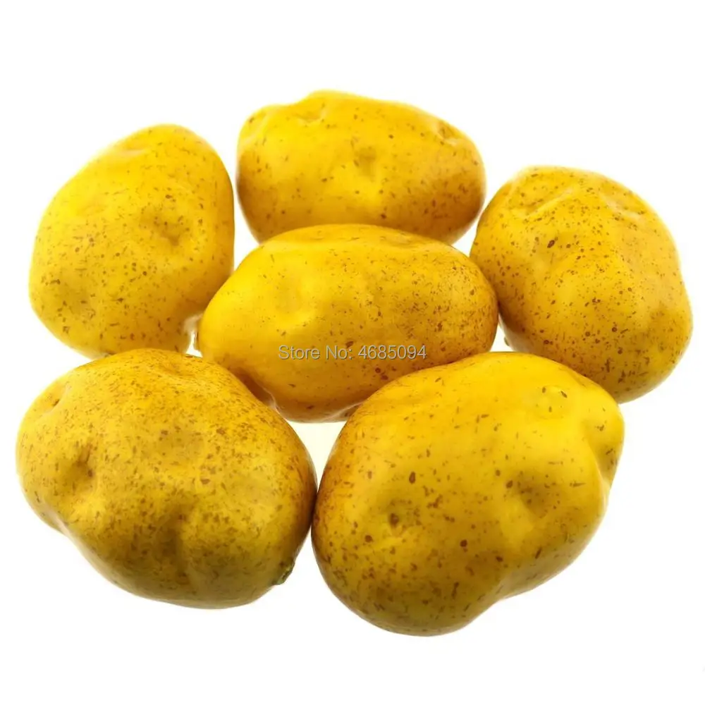 

Gresorth 6pcs Artificial Potato Lifelike Fake Vegetable Home Kitchen Party Food Toy Decoration Model Props