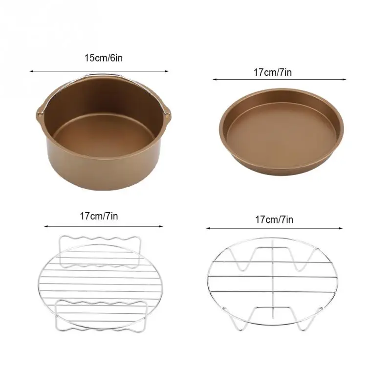 Горячая 7 компл. Аксессуары для фритюрницы, квадратный горшок набор кухонных инструментов подходит всем 4QT-5.6QT